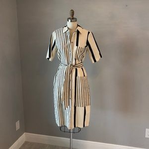 Carlisle Striped Dress w/Belt